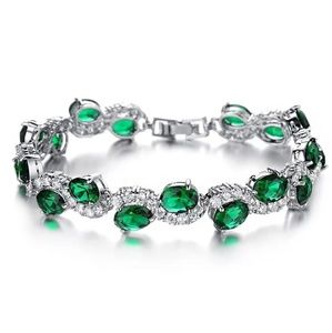 Beautiful Gold plated bracelet 18k with green.
